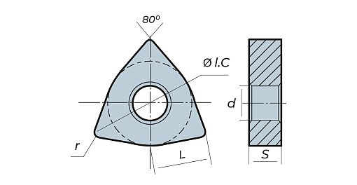 Фото 1 товара WNMG080404 TM LF9018 токарная пластина Deskar