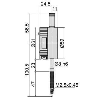 Индикатор ИЧЦ 12.7мм/0.5" дел 0.001мм/0.00005" IP65, INSIZE - фото 2