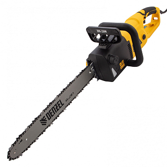 Пила цепная электрическая EDS-2200, 2.2 кВт,продольная, шина 45 см, шаг 3/8, паз 1.3 мм, 62 звена Denzel - фото 1