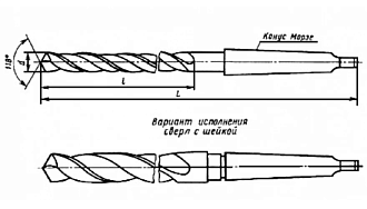 Сверло 16,75 к/х из быстрорежущей стали, шлиф. STV - фото 2