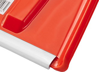 Лопата снеговая СИБИН 421845 410x415 мм, пластиковая, алюминиевый черенок, оранжевая - фото 5