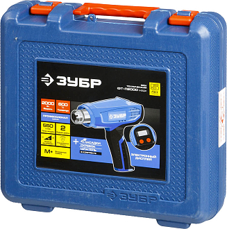 Фен технический ФТ-П2000 М2ДК Профессионал ЗУБР 2000 Вт, 1 режим: 60°С; 2 режим: 80-600°С, кейс - фото 6