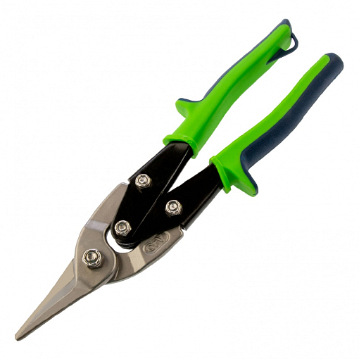 Фото 1 товара Ножницы по металлу, 250 мм, прямой рез, сталь С55, двухкомпонентные рукоятки СИБРТЕХ