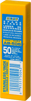OLFA 50 шт., 9х80х0.38 мм, Лезвия сегментированные OL-AB-50S - фото 1