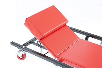 Лежак ремонтный на шести колесах, 1030 х 440 х 120 мм, поднимающийся подголовник Matrix - фото 2