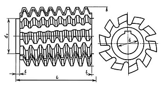 Фреза червячная модульная М4,5 <20 кл В Р18 - фото 2