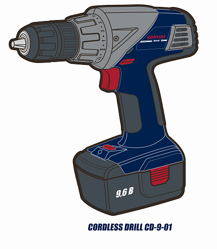 Фото 0 товара Дрель-шуруповерт аккумуляторная Кратон CD-9-01