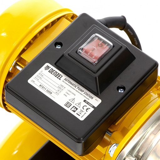 Фото 5 товара Насосная станция PS1000Х, 1000 Вт, 3500 л/ч, ресивер 24 л, подъем 44 м, нержавейка Denzel