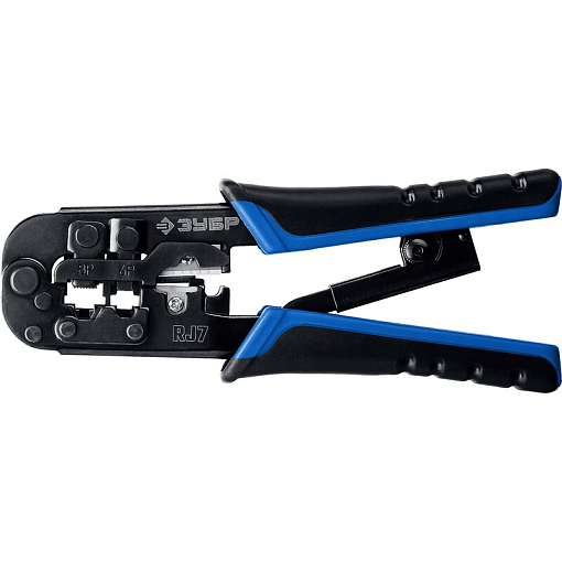 Фото 0 товара Кримпер для обжима RJ-разъемов ЗУБР 22650 серия «ПРОФЕССИОНАЛ»
