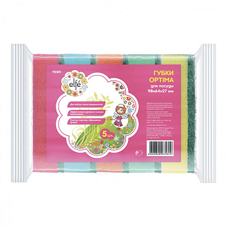 Губки для посуды Optima, 96 х 64 х 27 мм, 5 шт, Россия Elfe - фото 2