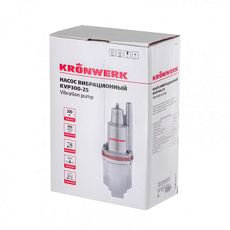 Вибрационный насос KVP300-25, 1080 л/ч, подъем 70 м, кабель 25 метров Kronwerk - фото 4