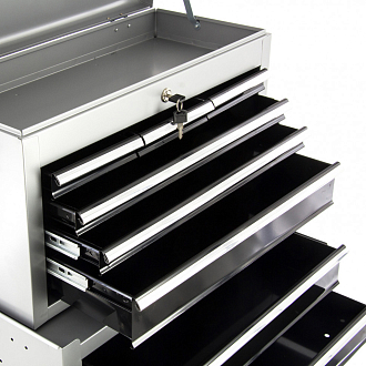 Шкаф для инструмента, 600х260х340 мм, 616х330х658 мм, на колесах, 10 ящиков Matrix - фото 6