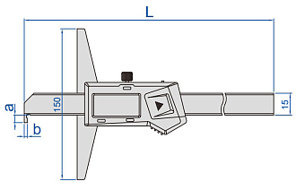 Штангенглубиномер ШГЦ-500, 0.01мм, INSIZE - фото 2