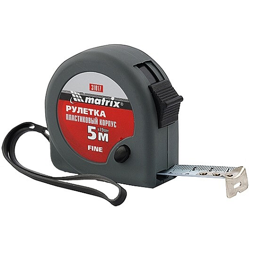 Фото 0 товара Рулетка Fine, 5 м х 19 мм, пластиковый корпус Matrix