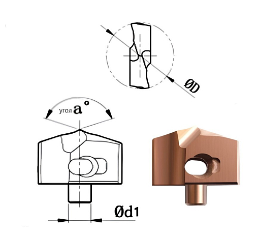 Фото 1 товара HCD 13.9 головка сменная для корпусного сверла Deskar
