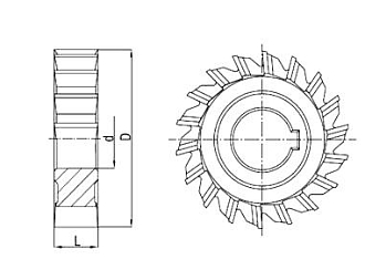 Фреза трехсторонняя 100х18х32 HSS прямой зуб DOLFAMEX - фото 3