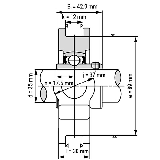 Фото 2 товара Подшипниковый узел UCT207 TECHNIX