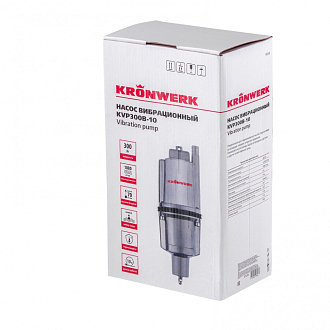 Вибр. насос KVP300B-10, нижний забор, 1080 л/ч, подъем 70 м, кабель 10 метров Kronwerk - фото 4