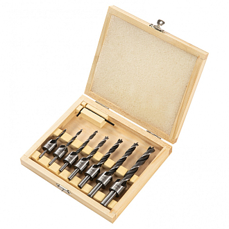 Набор сверл зенкеров по дереву, 3-10 мм, 7 шт Denzel - фото 1