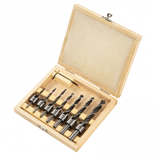 Фото 0 товара Набор сверл зенкеров по дереву, 3-10 мм, 7 шт Denzel