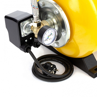 Насосная станция PS1000Х, 1000 Вт, 3500 л/ч, ресивер 24 л, подъем 44 м, нержавейка Denzel - фото 7