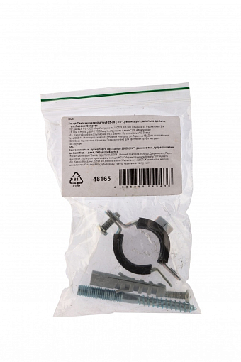 Фото 1 товара Хомут сантех. для труб 3/4, 25-28 мм, с резиновым уплотнением,, 1 шт Сибртех