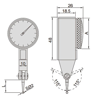 Индикатор ИРБ 0.8мм, 0.01 мм, INSIZE - фото 2