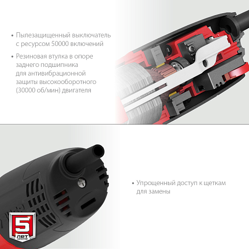 Фото 2 товара ЗУБР 1000 Вт, 125 мм, углошлифовальная машина (болгарка) УШМ-125-1005 Мастер