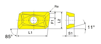 APMT 1604PDER-H2 TF618 фрезерная пластина Boro Deskar - фото 2