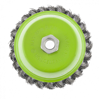 Щетка для УШМ, 125 мм, М14, "чашка", крученая мет. проволока Сибртех - фото 2