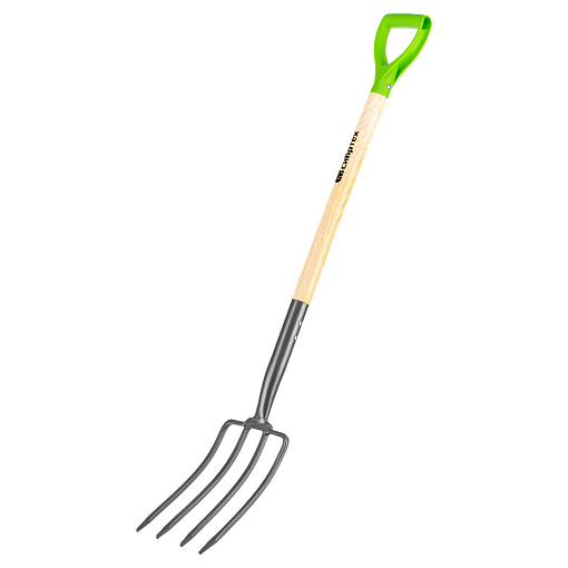 Фото 0 товара Вилы 4-рогие, огородные, кованые, 195х295х1165 мм, деревянный лакированный черенок Сибртех