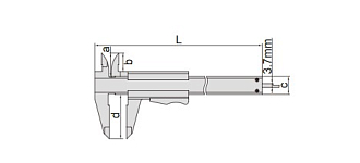 Штангенциркуль Шц I-200, 0.05мм/1/128" вылет губок 50мм, INSIZE - фото 2