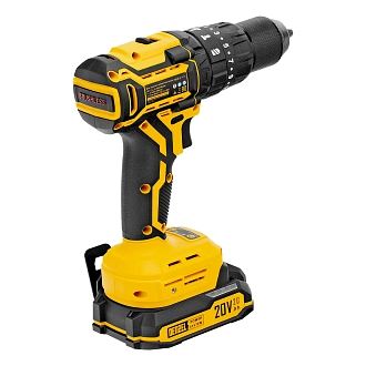 Дрель-шуруповерт аккумуляторная ударная бесщет. CIDH-BL-20, Li-Ion, 20 В, Denzel - фото 2