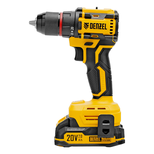 Фото 0 товара Дрель-шуруповерт аккумуляторная бесщет. CDH-BL-20, Li-Ion, 20 В, Denzel