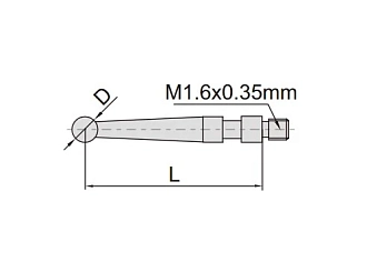 Щуп для ИРБ Ø1.0, 13.5мм стальной, INSIZE - фото 2