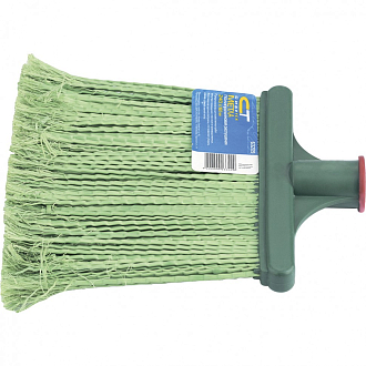 Метла полипропиленовая, 240 x 160 x 1400 мм, плос. распуш., дер. черенок, Россия Сибртеx - фото 2