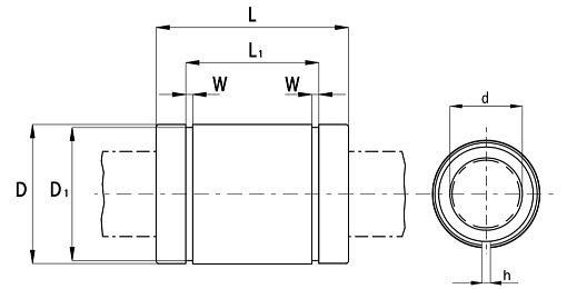 Фото 1 товара Линейный подшипник LME16-UU-AJ (KBS1636PP) TECHNIX