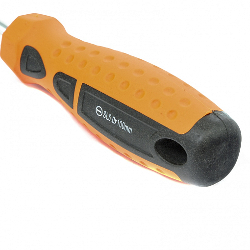 Фото 2 товара Отвертка "Point", SL5 х 100 мм, CrV, двухкомпонентная рукоятка Sparta