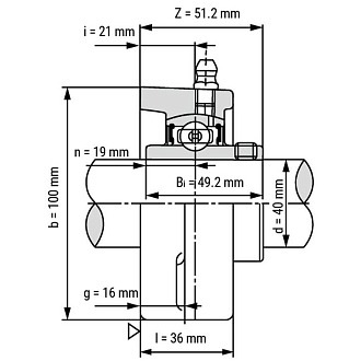 Подшипниковый узел UCFL208 TECHNIX - фото 3