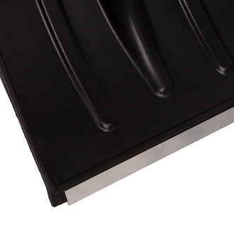 Лопата для уборки снега пластиковая, 380х385х1420 мм, оцинк. планка, деревянный черенок Россия - фото 7