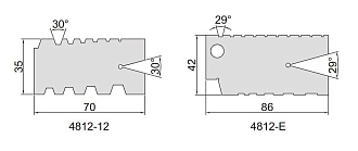 Шаблон резьбовой 1-10TPI ACME 29° погрешность ±10" INSIZE - фото 2
