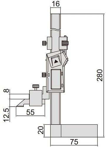 Фото 1 товара Штангенрейсмас цифровой ШРЦ 0-150 мм, 0.01 мм, INSIZE