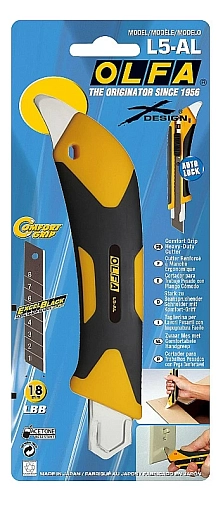 Фото 6 товара OLFA 18 мм, сегментированное лезвие, AUTOLOCK, Нож OL-L5-AL
