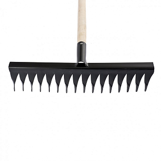 Грабли стальные, 420 х 1300 мм, 16 витых зубьев, деревянный черенок, Россия Сибртех - фото 2