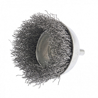Щетка для дрели, 50 мм, "чашка" со шпилькой, витая проволока 0,3 мм Сибртех - фото 2