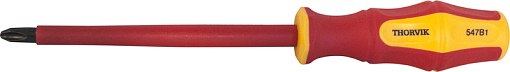Фото 0 товара Отвертка стержневая диэлектрическая крестовая VDE 1000V, PH3x150 мм, THORVIK
