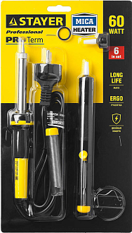STAYER 60 Вт, 6 предметов, набор для паяльных работ Proterm 55313-60-H6 Professional - фото 3