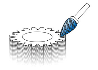 Борфреза парабола с заостр. головкой тип SPG 3х10 dхв=3 Lобщ=38 Karnash арт. 11.3061-015 - фото 2