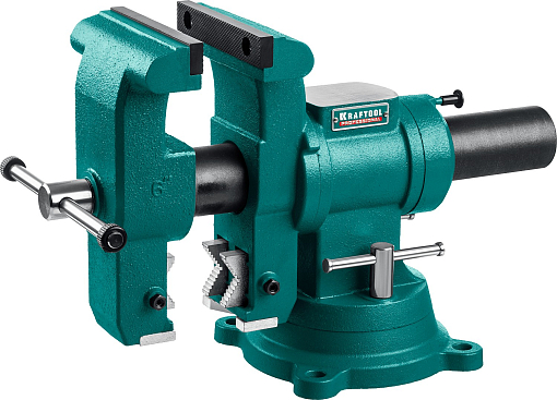 Фото 0 товара Тиски 150 мм, слесарные с поворотом в двух плоскостях на 360°, Kraftool