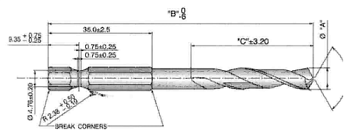 Фото 1 товара Сверло с шестигранным хвостовиком 2,5